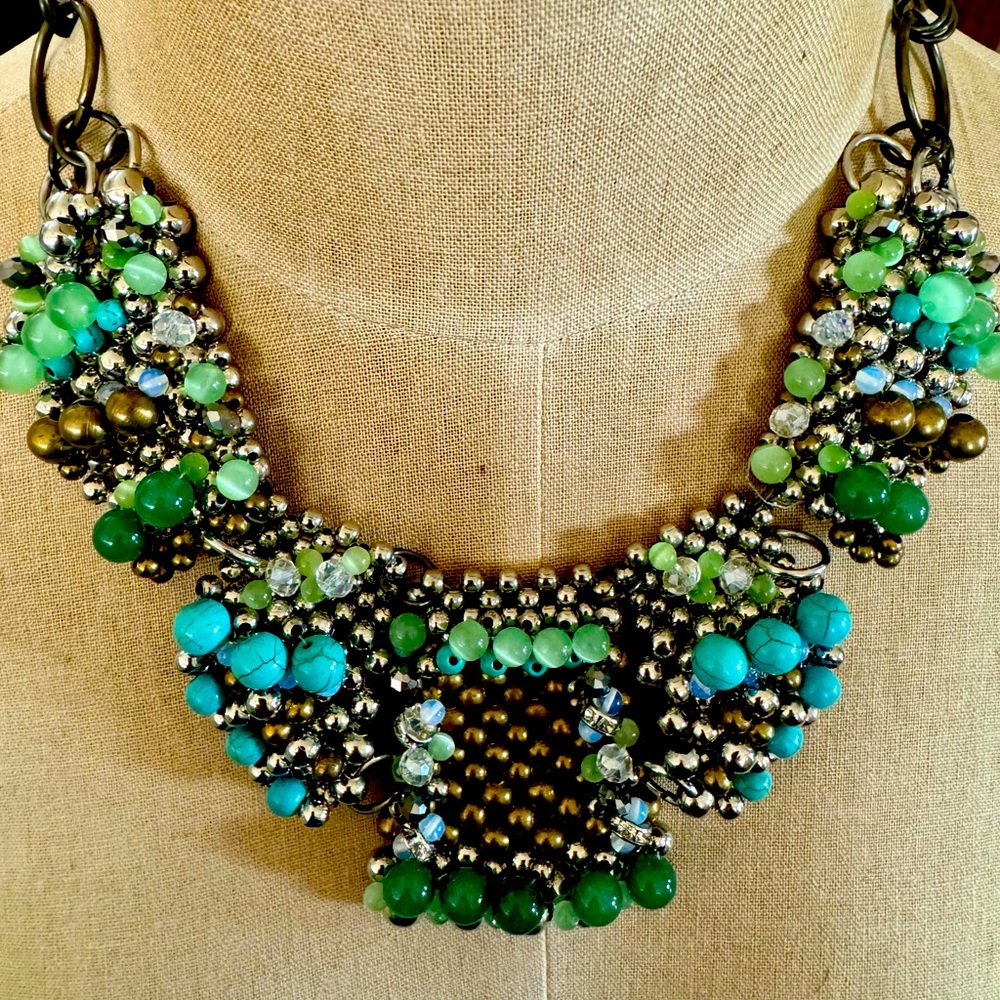 Vintage Anthropologie Pam Hiran Bib Statement Necklace